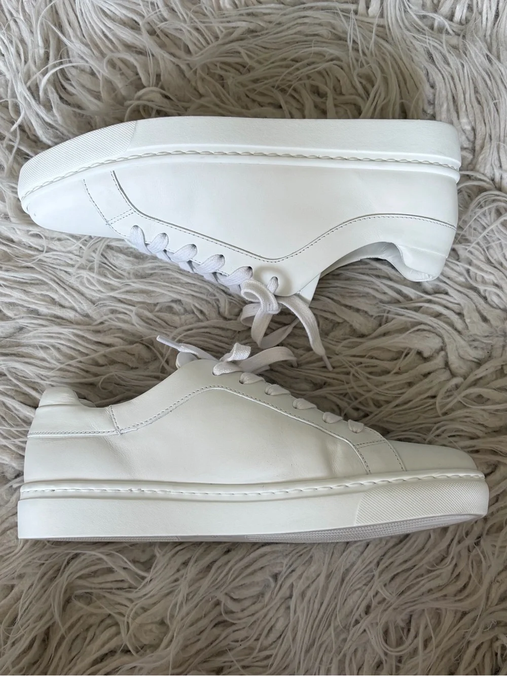 M.Gemi The Palestra Due Calf Leather Lace Up Low Top White SneakerS EUC Size 38